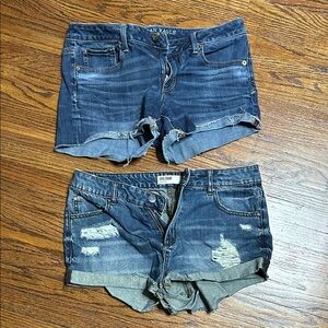 American Eagle Outfitters Distressed Blue Jean Shorts and Garage Jean shorts